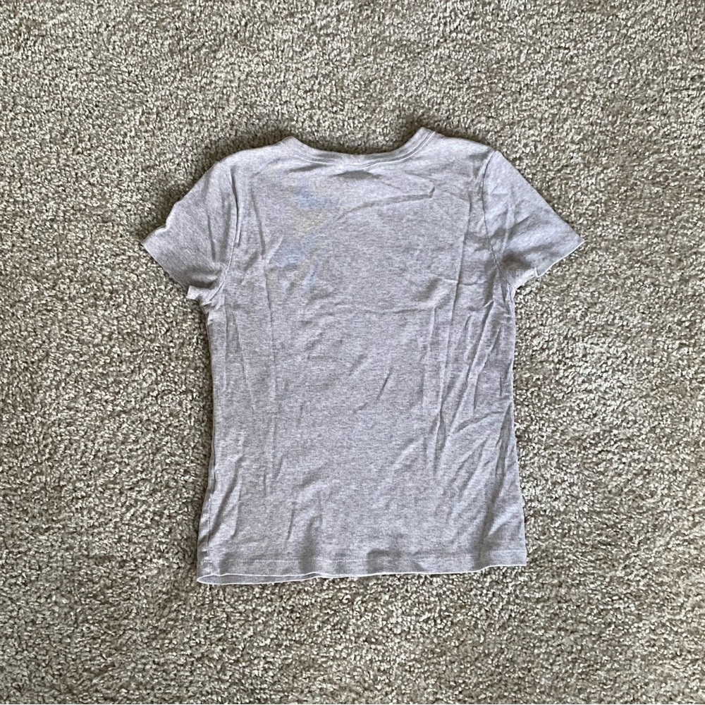 H&M Light Heathered Ribbed Tee - Picture 2 of 3